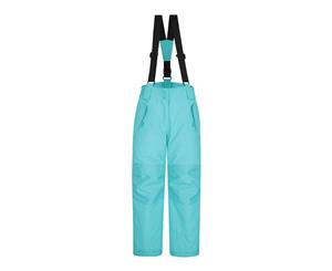 Mountain Warehouse Girls Ski Pants Snowproof Fabric with Part Elasticated Waist - Teal