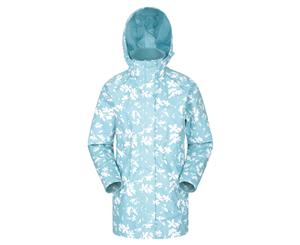 Mountain Warehouse Wms Omega Printed Waterproof Womens Long Jacket - Greens