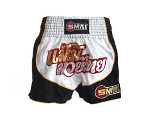 Muay Thai Shorts v5 - Black/White