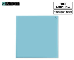 NAGA 100x100cm Magnetic Glassboard - Turquoise