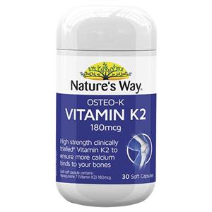 Nature's Way Osteo-K Vitamin K2 180mcg 30 Soft Capsules