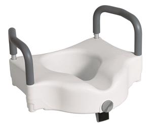 ObboMed 5 Inches Raised Toilet Seat toilet Riser seat With Removable Padded Armrest toilet aid