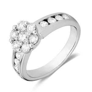 Online Exclusive - Engagement Ring with 1 Carat TW of Diamonds in 18ct White Gold