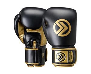 Onward Sabre Boxing Glove - Hook And Loop Boxing Gloves  Sparring Training Heavy Bag Boxing Kickboxing Muay Thai Mma Gloves - Black & Gold
