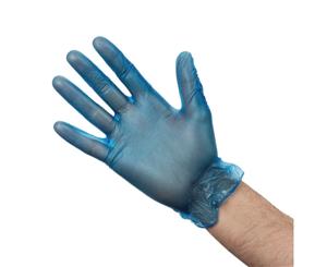 Pack of 100 Vogue Blue Vinyl Gloves