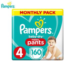 Pampers Baby-Dry Toddler Size 4 9-15kg Nappy Pants 160-Pack
