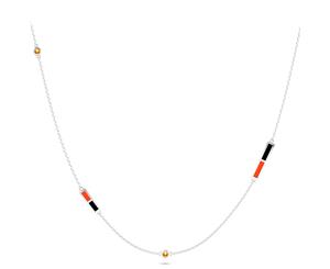 Philadelphia Flyers Light Citrine Chain Necklace For Women In Sterling Silver Design by BIXLER - Sterling Silver