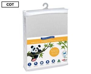 Protect-A-Bed Standard Fitted Cot Waterproof Mattress Protector - Bamboo Jersey