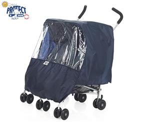 Protect-A-Bub Twin Universal All Weather Shield - Black/Clear