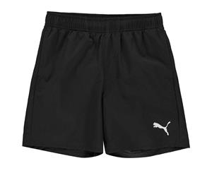 Puma Boys Essential Logo Shorts Pants Bottoms Junior - Black/White