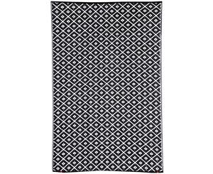 Recycled Plastic Outdoor Rug 90x179 CM Kimberley Black and White