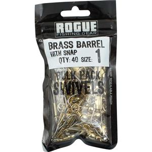 Rogue Brass Barrel Snap Swivel 40 Pack