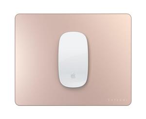 SATECHI ALUMINIUM MOUSE PAD WITH NON-SLIP RUBBER BASE - ROSE GOLD