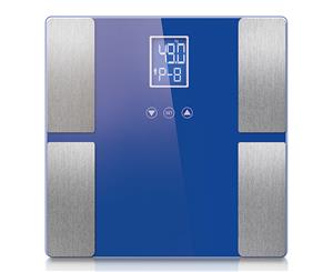 SOGA Blue Digital Body Fat Scale Bathroom Scales Weight Gym Glass Water LCD Electronic