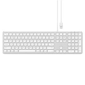 Satechi Aluminum USB-A Wired/Corded Keyboard f/iMac/iPad/Macbook/MacOS Silver