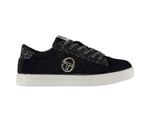 Sergio Tacchini Kids Girls Junior Trainers Sneakers Sports Shoes Low Lace Up - Black