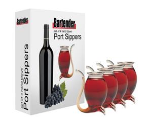 Set Of 4 Hand-Blown Port Sippers
