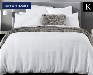 Sheridan Argentine King Bed Quilt Cover Set - White