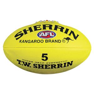 Sherrin Synthetic Australian Rules Ball Yellow 5
