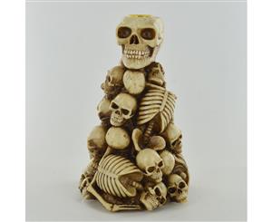 Skull & Skeleton Candle Holder Bone Stack 20cm