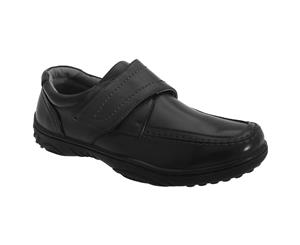 Smart Uns Mens Touch Fastening Casual Shoes (Black) - DF138