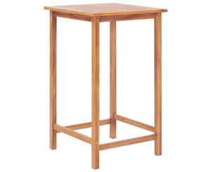 Solid Teak Outdoor Bar Table 65x65x110cm Garden Furniture Desk Stand