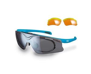 Sunwise Austin RX Prescription Flip-Up Sunglasses with 4 Interchangeable Lenses - Blue