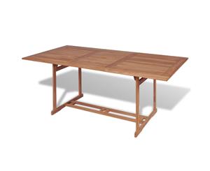 Teak Outdoor Dining Table Rectangular 180x90x75cm Garden Furniture