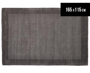 Textured Pure Wool Rug 225 x 155cm - Grey