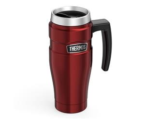 Thermos King Travel Mug 470ml Stainless Steel Vacuum Insulated - RED - Red