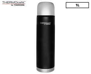 Thermos Thermocafe Stainless Steel Vacuum Insulated Slimline Flask 1.0L - Black