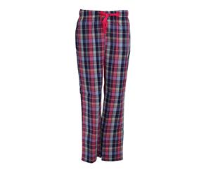 Tom Franks Womens/Ladies Check Lounge Trousers (Navy/Pink Check) - N1133
