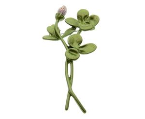 Vintage Clover Brooches Pin - Green