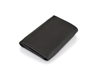 Woodland Leather Black Key Pouch 4.5" RFID Multi Pocket Wallet