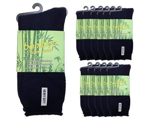 12 Pairs Premium Bamboo Men's Socks - Navy Blue