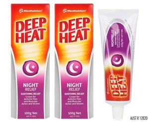2 x Deep Heat Night Relief Cream 100g