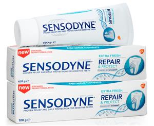 2 x Sensodyne Repair & Protect Extra Fresh Sensitive Toothpaste 100g