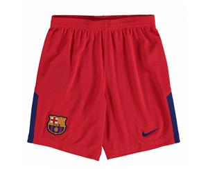 2017-2018 Barcelona Away Nike Goalkeeper Shorts (Red) - Kids