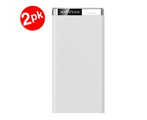 2x Xipin T20 10000mAh Portable 2A Dual USB Charger Powerbank Battery f/ Phone WT