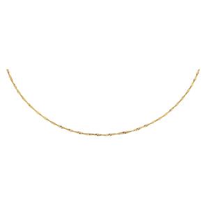 40cm (16") Hollow Singapore Chain in 10ct Yellow Gold