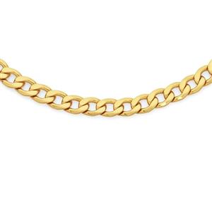 9ct Gold on Silver 50cm Curb Chain