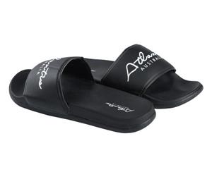 ATLANTIS SHOES Men's Atlantis Selected Vegan Leather Slides Sandals - Black
