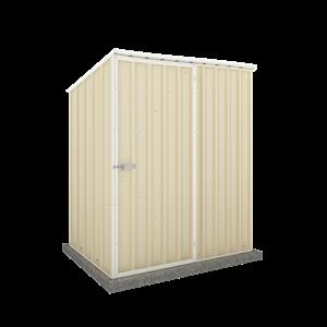 Absco Sheds 1.52 x 0.78 x 1.80m Space Saver Reverse Skillion Shed - Classic Cream
