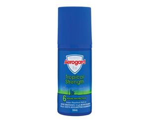 Aerogard 50ml Tropical Strength Flies/Insect Repellant Roll On 6h Protection