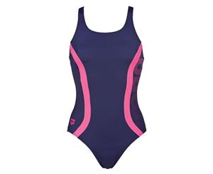 Arena Women's Clogs One Piece Swimsuit - Navy/Freesia Rose