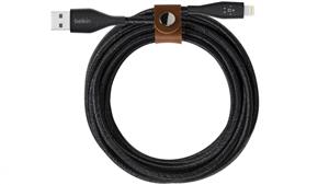 Belkin DuraTek Plus 3m Lightning to USB-A Cable with Strap - Black
