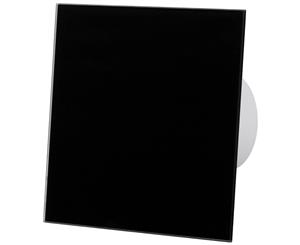 Black Glass Front Panel 100mm Standard Extractor Fan for Wall Ceiling Ventilation