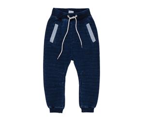 Blue Melange Organic Comfy Pants - Navy