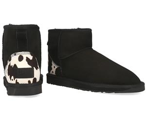 Bluestar Women's Premium Australian Sheepskin Ugg Boot - Black Cow
