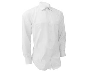 Brook Taverner Mens Rapino Long Sleeve Executive Long Sleeve Shirt (White) - RW301